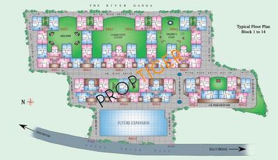 Gallery Cover Image of 1400 Sq.ft 3 BHK Apartment for rent in RDB Regent Ganga, Uttarpara for 15000