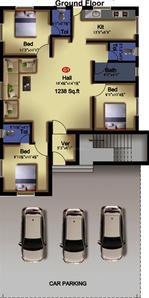 Gallery Cover Image of 1099 Sq.ft 3 BHK Apartment for buy in VGK Hajarah Villa, Chromepet for 6215247