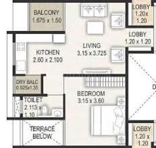 2 BHK अपार्टमेंट