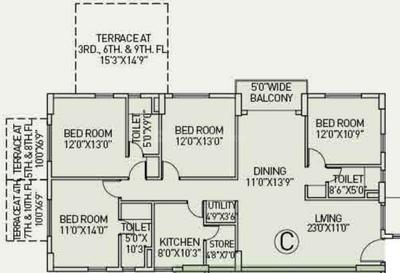 4 BHK Apartment