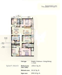 Gallery Cover Image of 3000 Sq.ft 4 BHK Apartment for buy in Jasminium Apartment, Sector 45 for 21000000