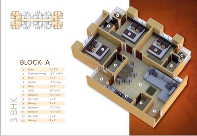 3 BHK फ़्लैट