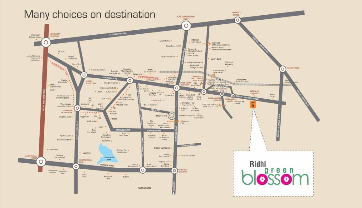 Site Plan Floor Plan Image of 1050 Sq.ft 2 BHK Villa for buy in Madanahalli for 4200000