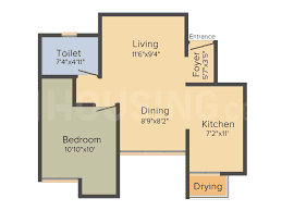 Floor Plan Floor Plan Image of 691 Sq.ft 1 BHK Apartment for buy in Chikkakannalli for 4400000