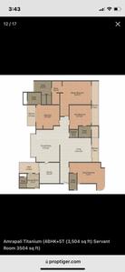 Gallery Cover Image of 3504 Sq.ft 4 BHK Apartment for buy in Amrapali Titanium, Sector 119 for 15000000
