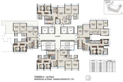 Gallery Cover Image of 709 Sq.ft 1 BHK Apartment for buy in Powai for 15000000