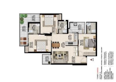 3 BHK अपार्टमेंट