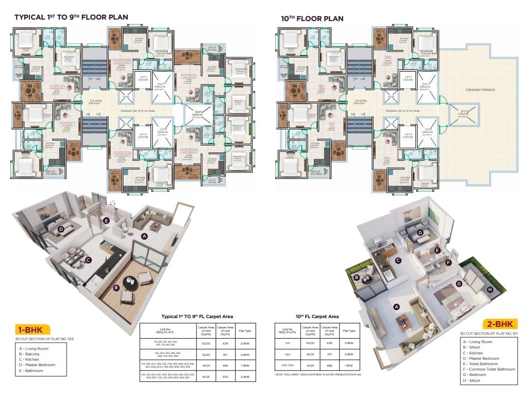 Floor Plan Bhk Apartment For Sale Near Me 646 Sqft BHK Flat For