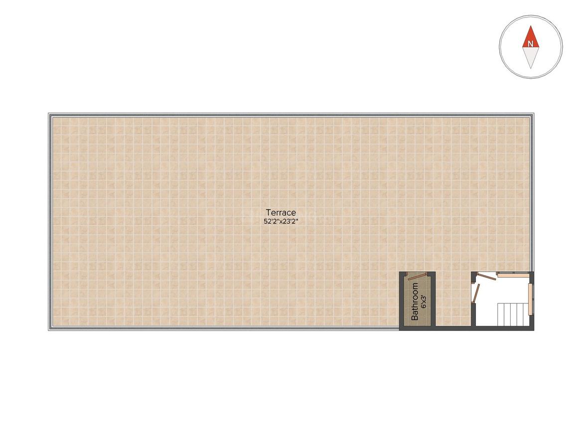 Floor Plan Floor Plan Image of 1000 Sq.ft 2 BHK Independent House for buy in Sector 51 for 4600000