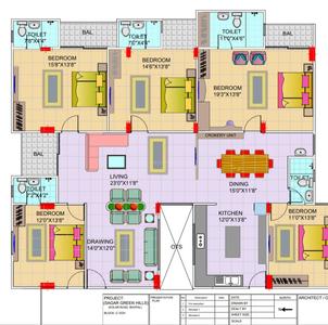Gallery Cover Image of 2795 Sq.ft 5 BHK Apartment for buy in Agrawal Sagar Green Hills, Kolar Road for 12100000