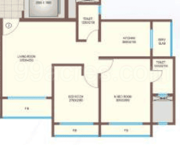 623 Sqft BHK Flat for sale in Srishti Oasis Bhandup West