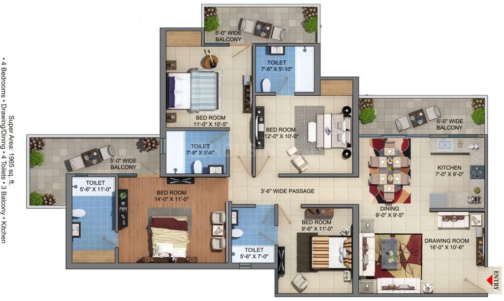 4 BHK Apartment