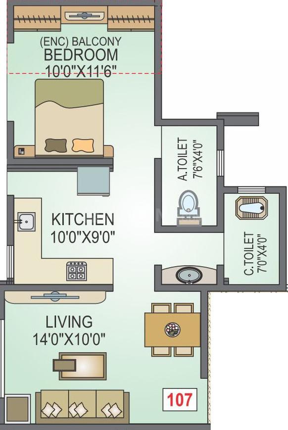 1 BHK Apartment