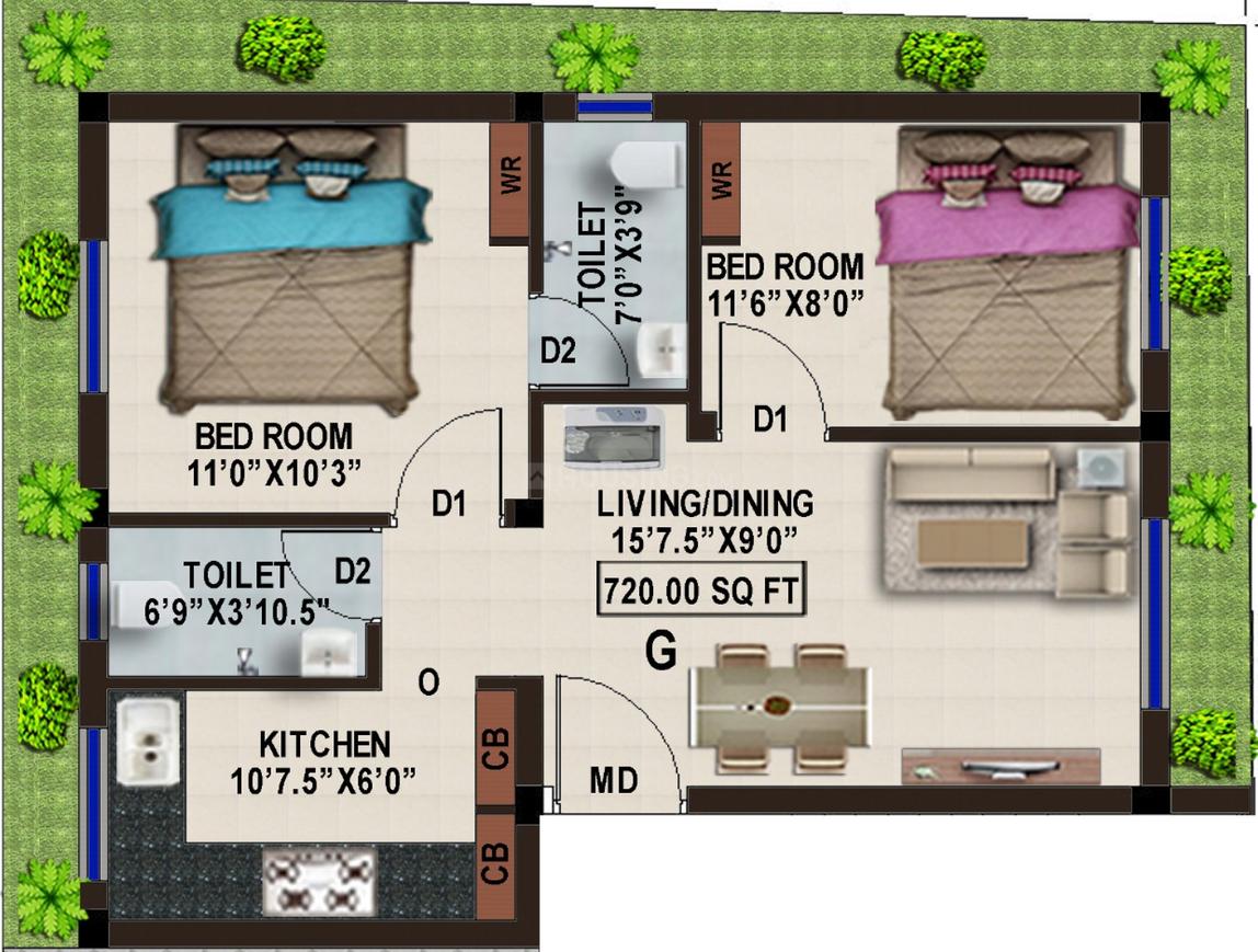 2 BHK Apartment