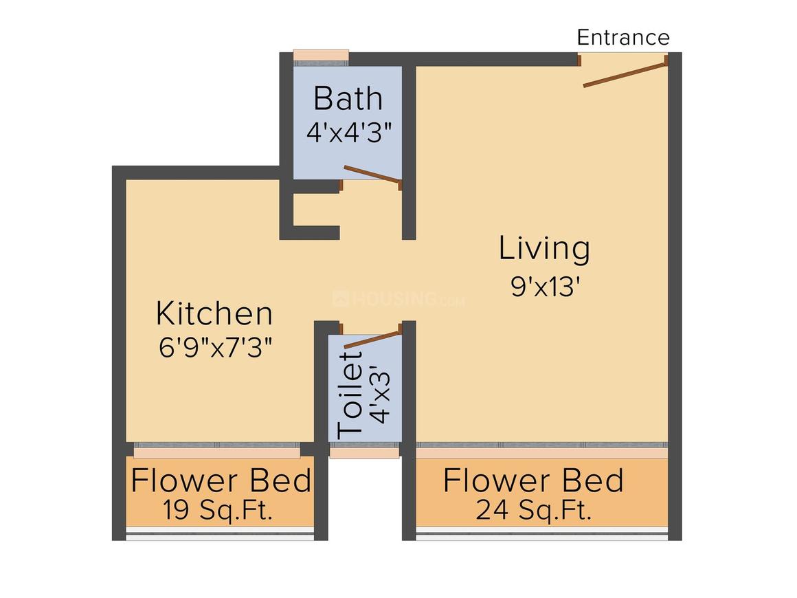1 RK Studio Apartment