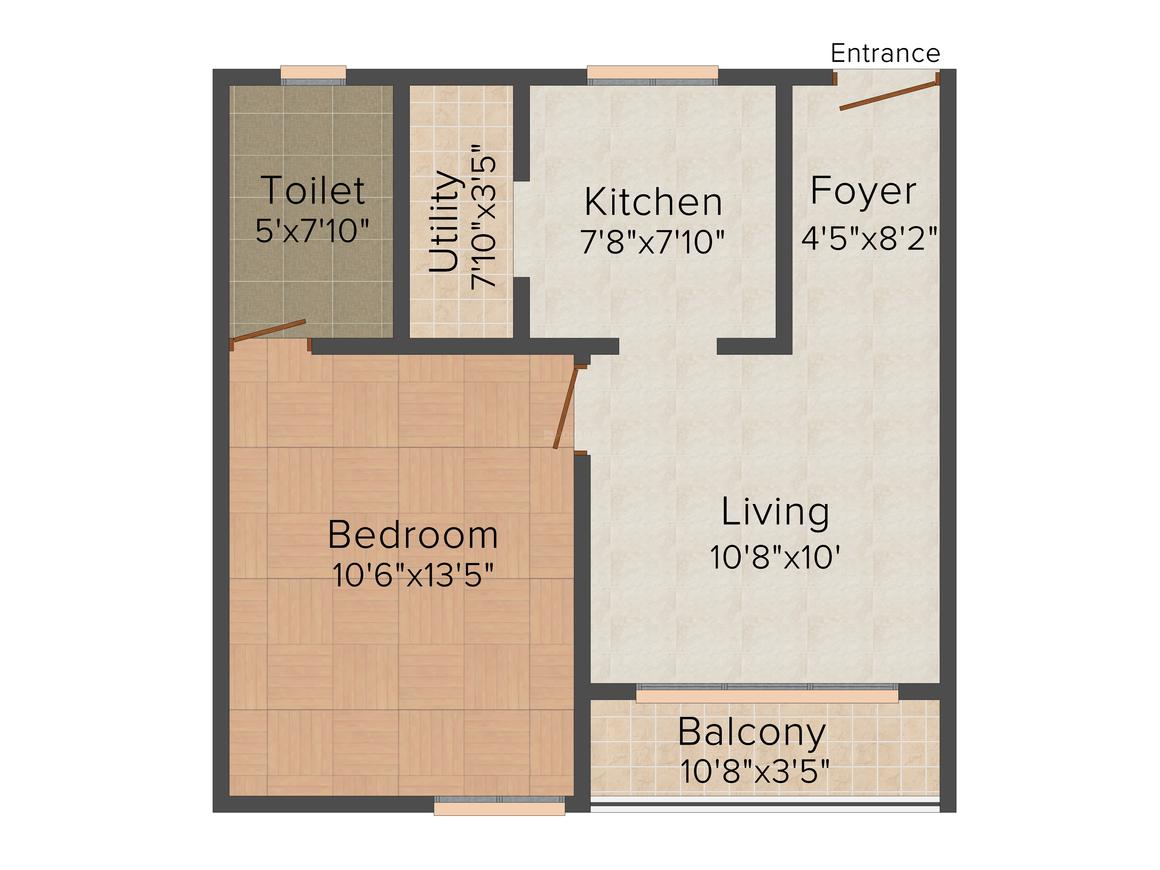 KSR Basil Apartments Floor Plan Huskur, Bangalore