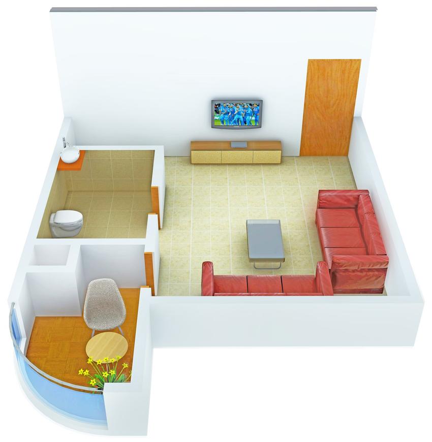 1 BHK Studio Apartment
