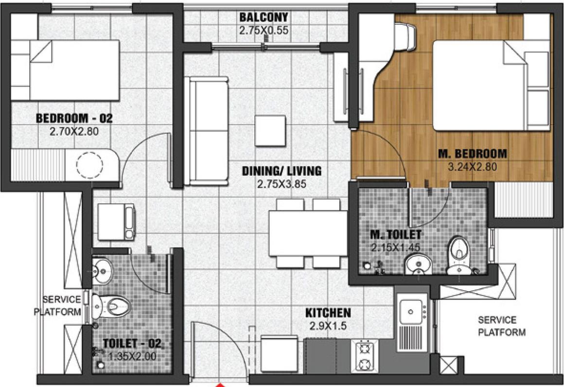 2 BHK Apartment