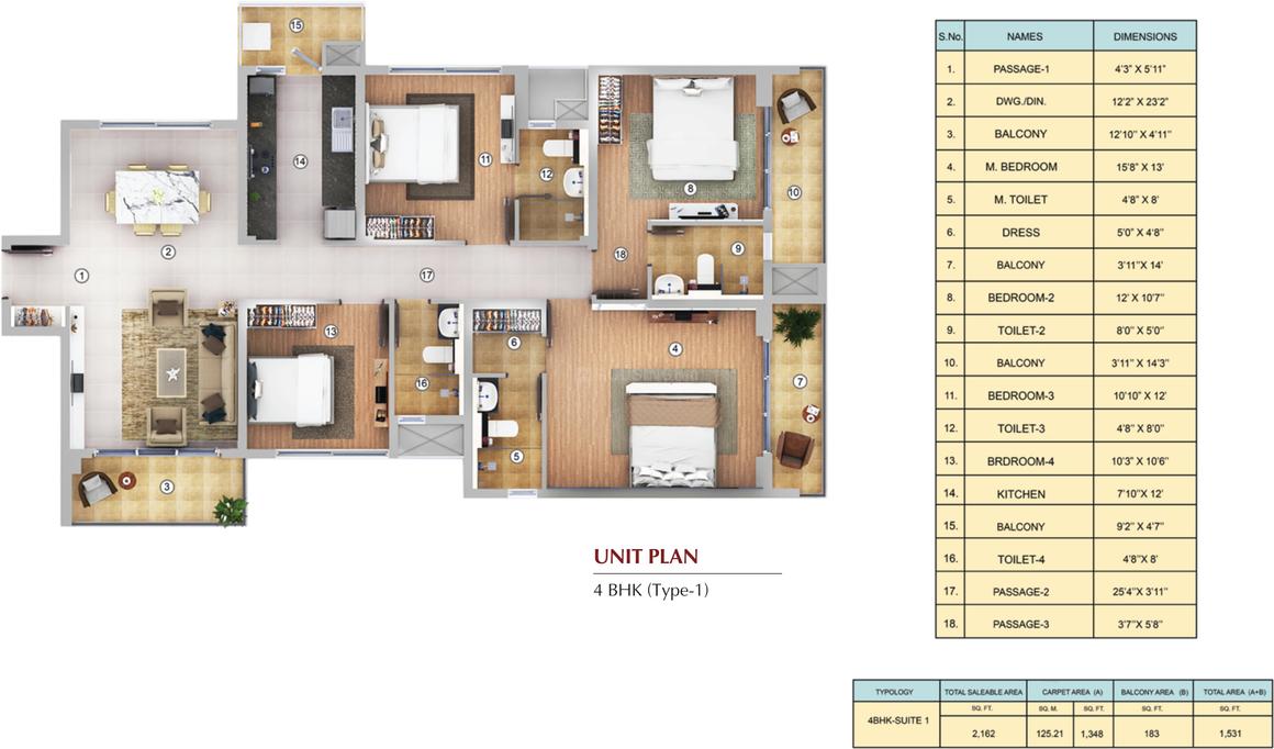 4 BHK Apartment