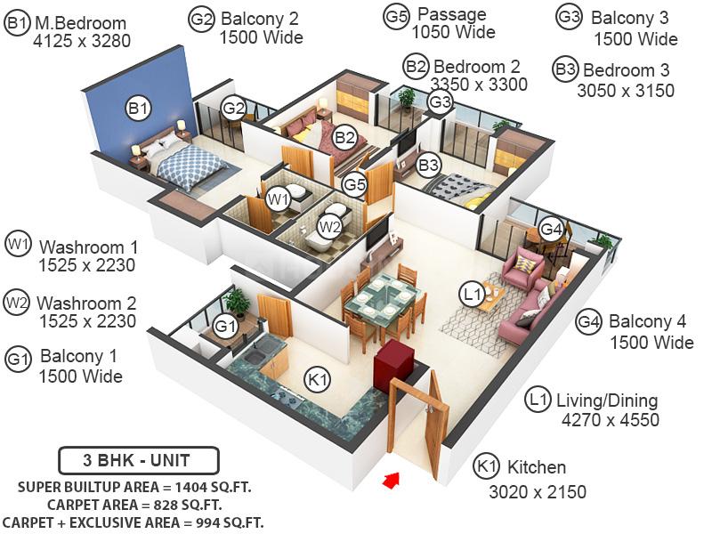 Eldeco Live By The Greens - Image 34