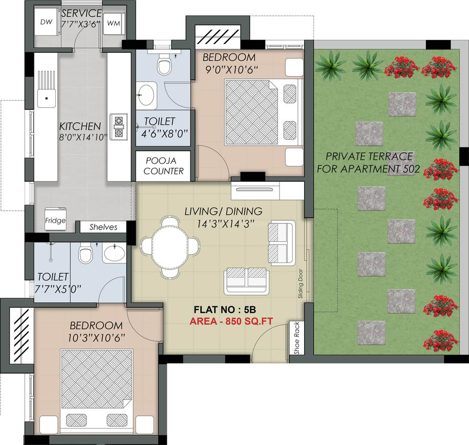 2 BHK Apartment