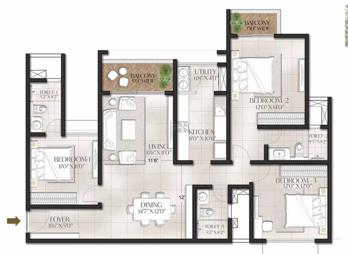 Prestige Meridian Park Phase I At The Prestige City - Image 21