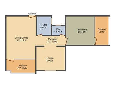 Floor Plan Bhk Flats In Undri Sky Heights In Undri, Pune: Price