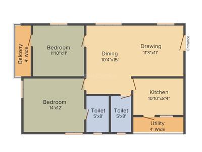 Bedroom House Plan Bhk Under 10 Lakhs Bangalore Bhk House Bhk