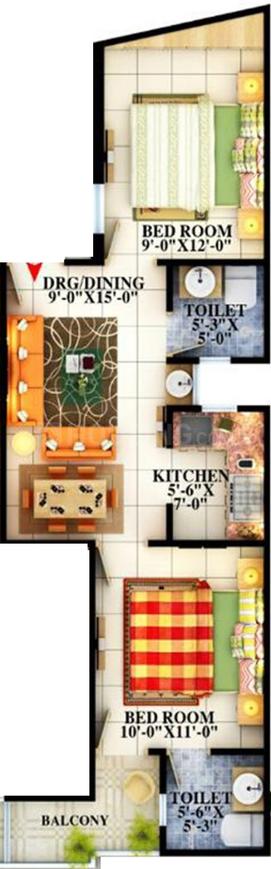 2 BHK Apartment