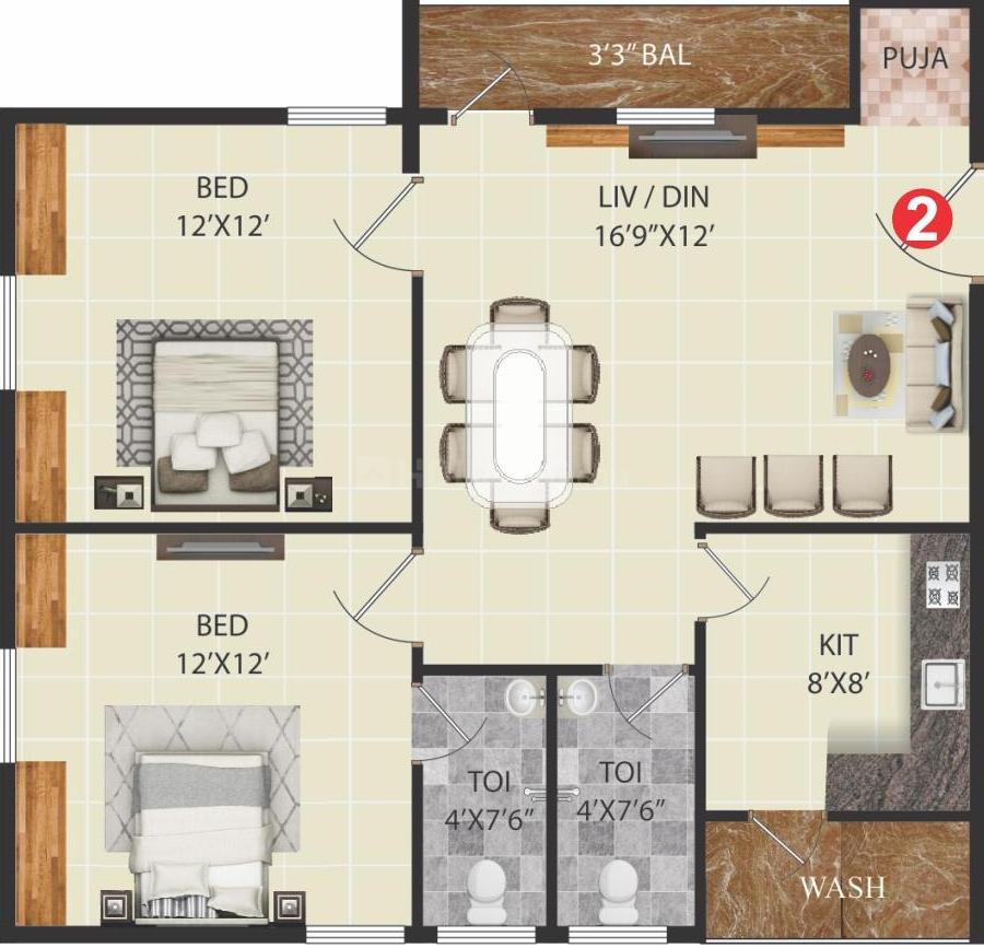 2 BHK Apartment