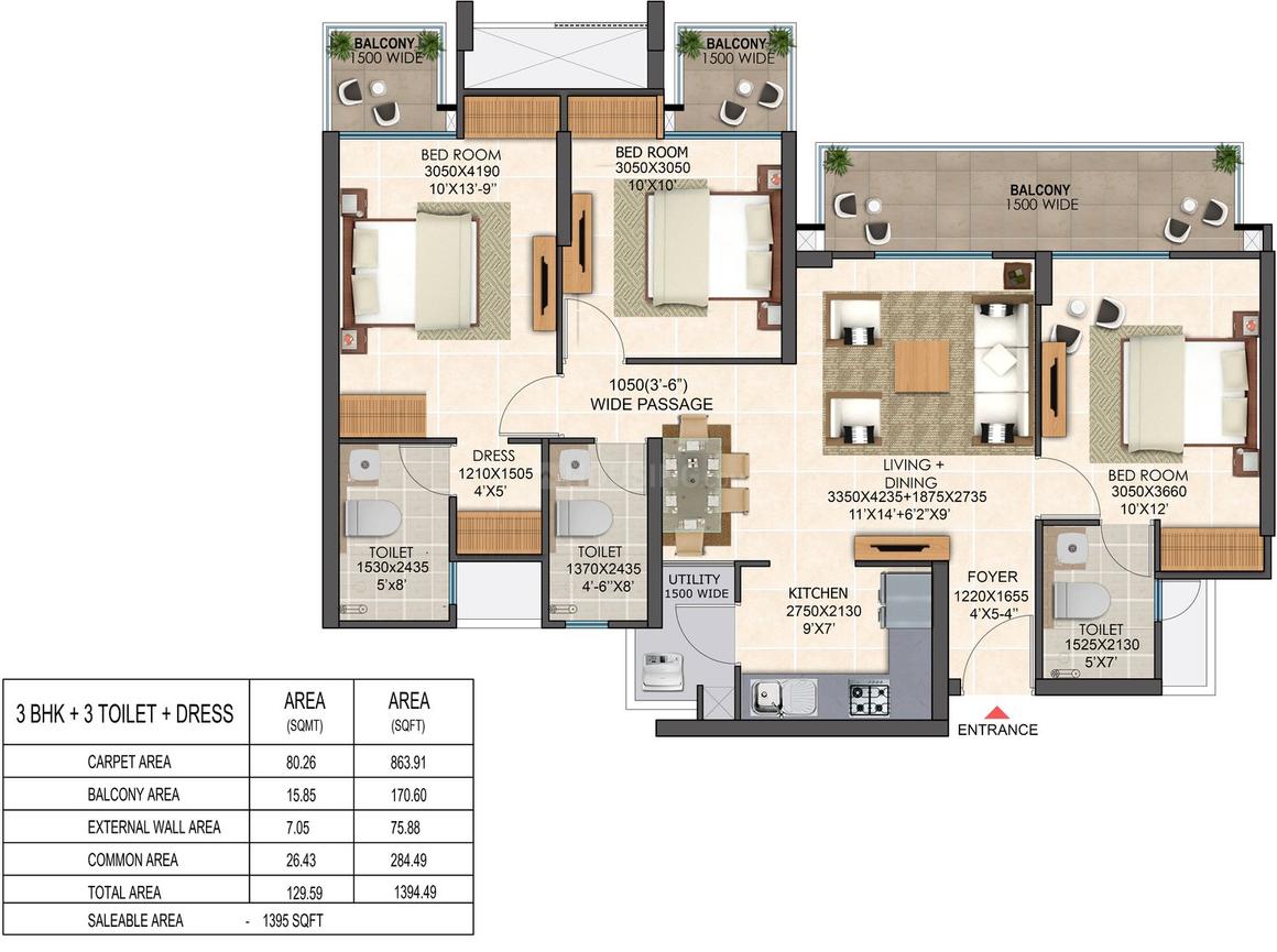 Ajnara Khel Gaon Phase 2 Tower P Q And R - Image 12