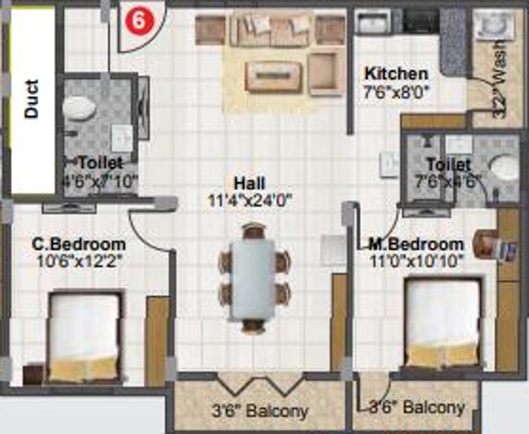 2 BHK Apartment