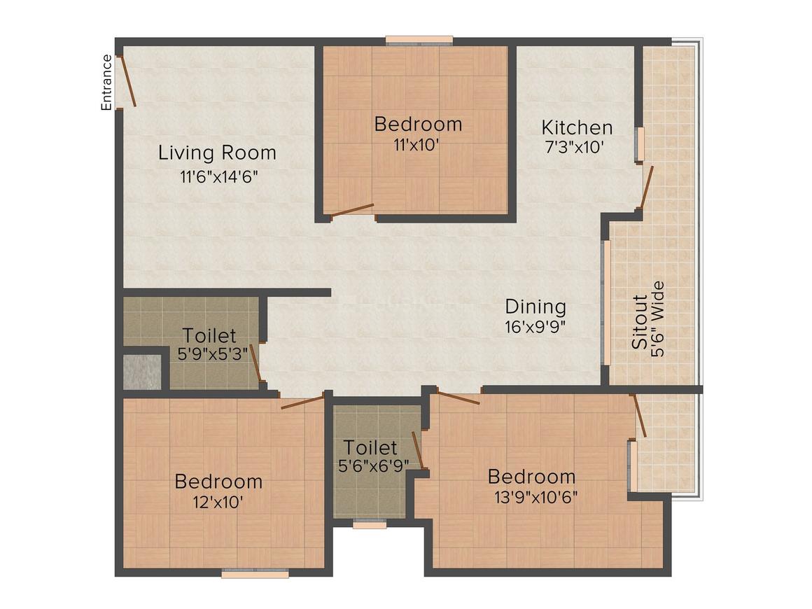 3 BHK Independent Floor