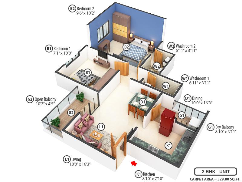 RCDC Aura Floor Plan Ravet, Pune