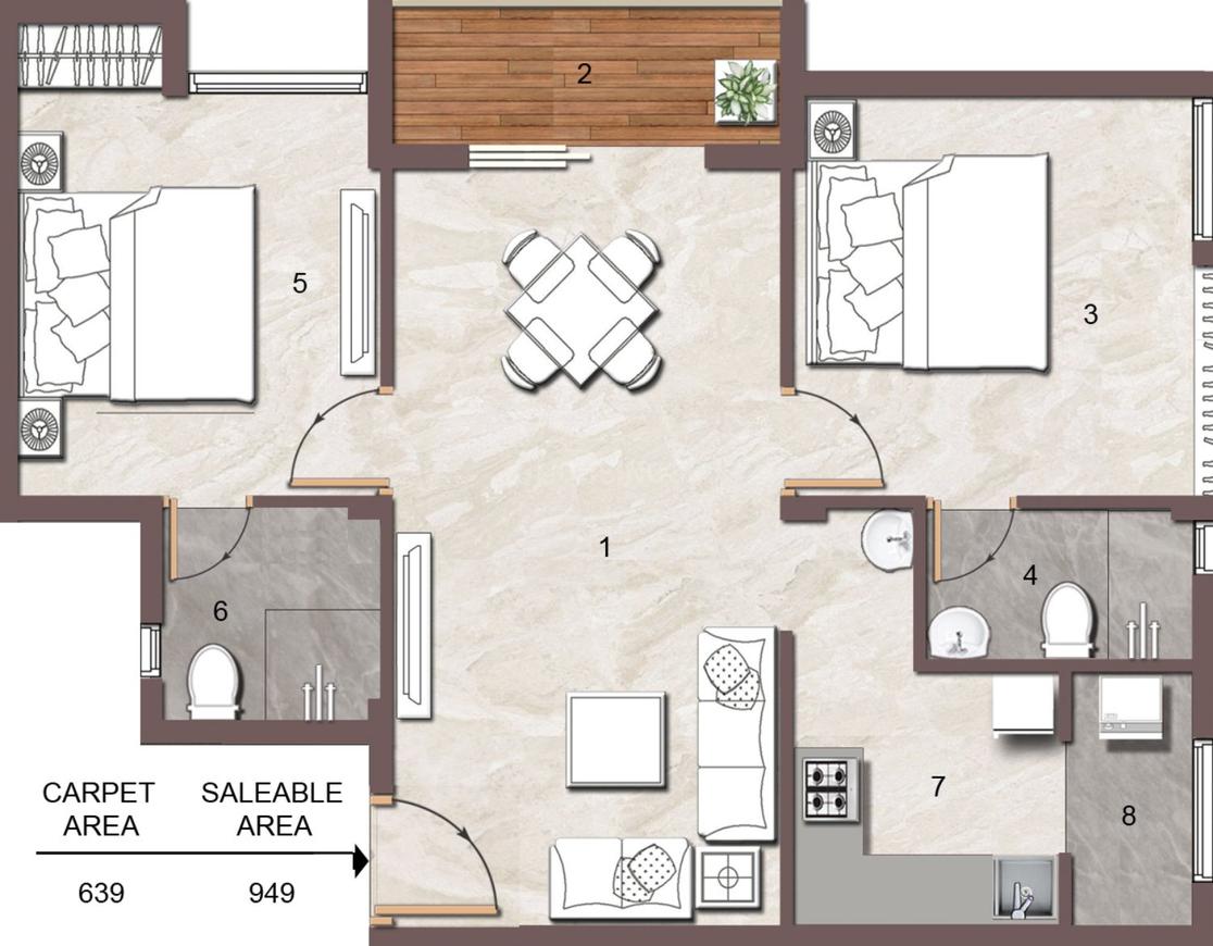 2 BHK Apartment