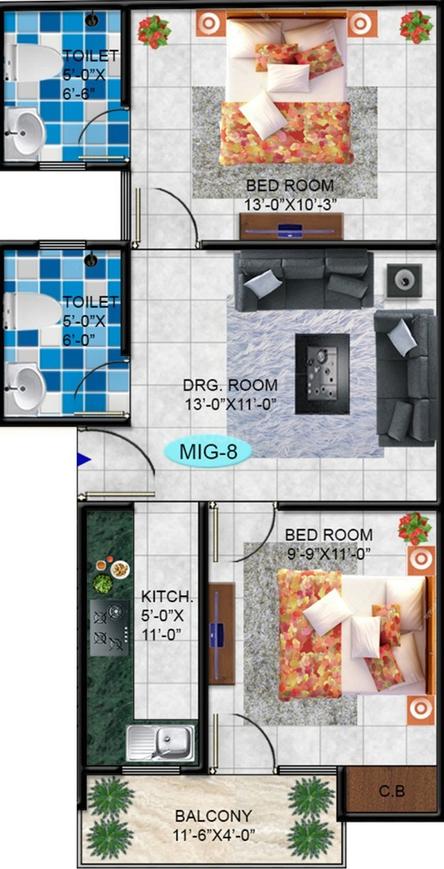 Brown Brick Green View Apartment - Image 3