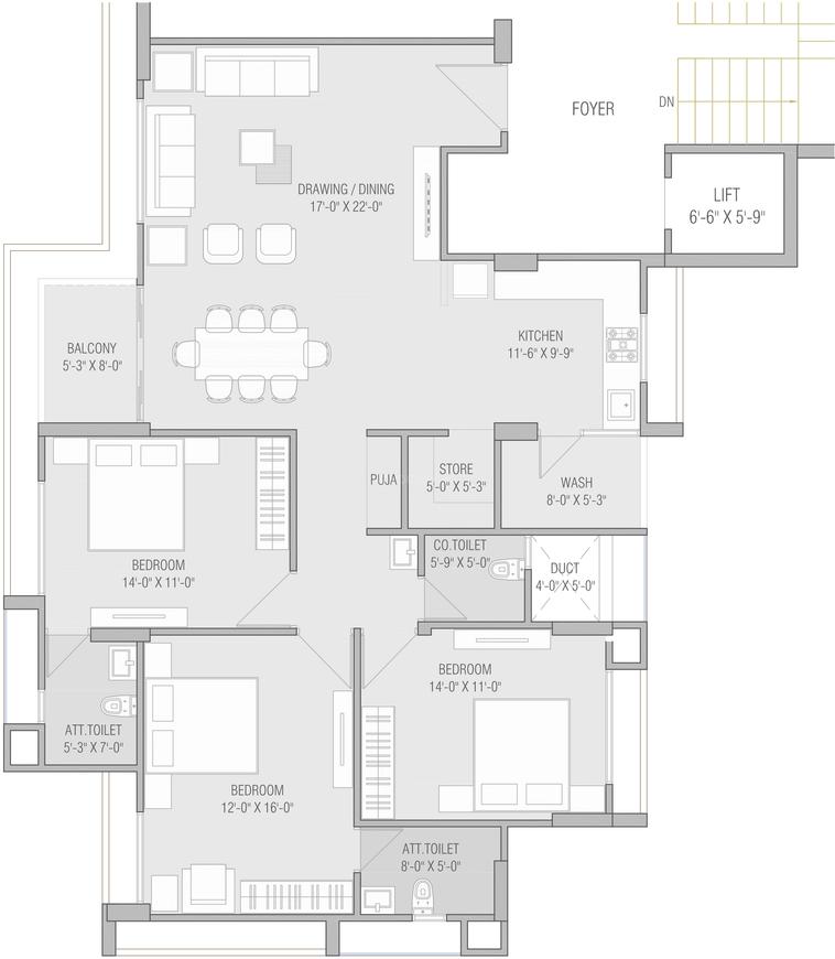 3 BHK Apartment