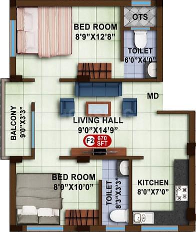 2 BHK Apartment