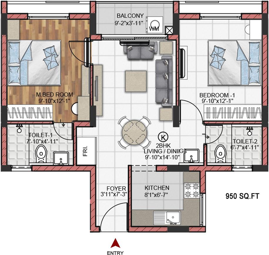 2 BHK Apartment