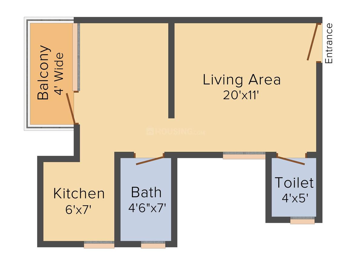 1 RK Studio Apartment
