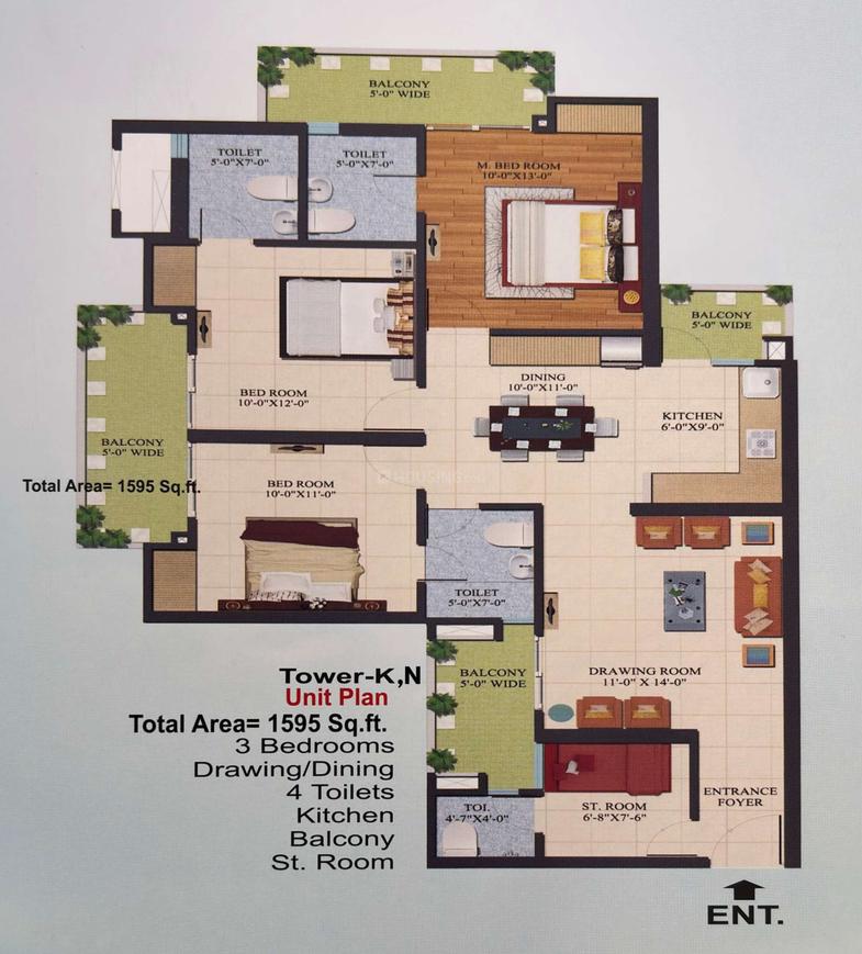 Ajnara Le Garden Phase 3 Tower K L M & N - Image 15