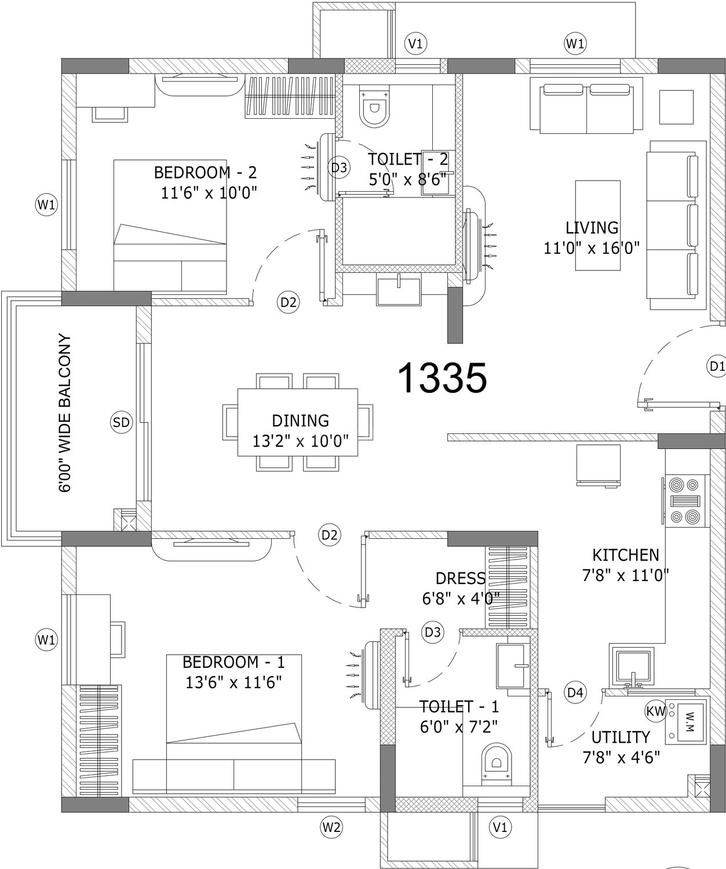 2 BHK Apartment