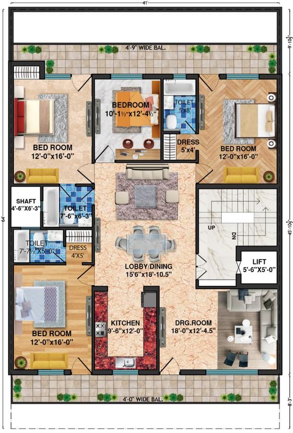 4 BHK Apartment