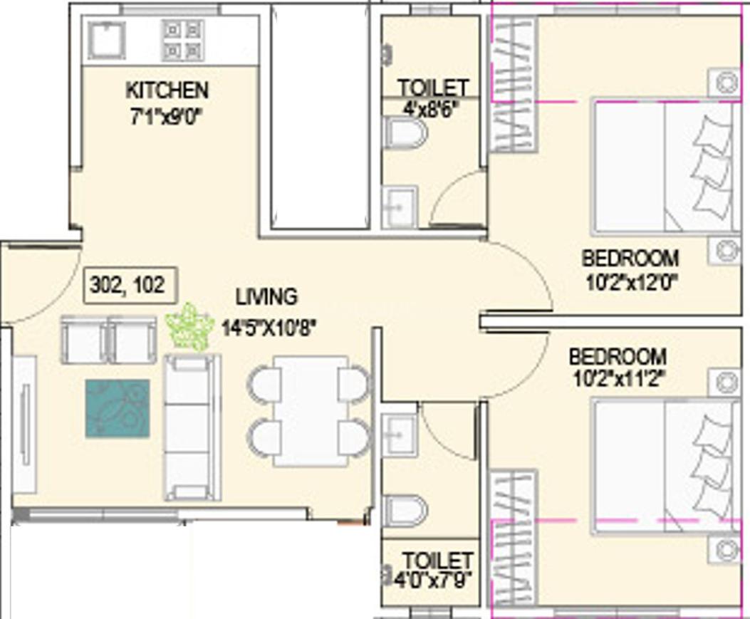 2 BHK Apartment