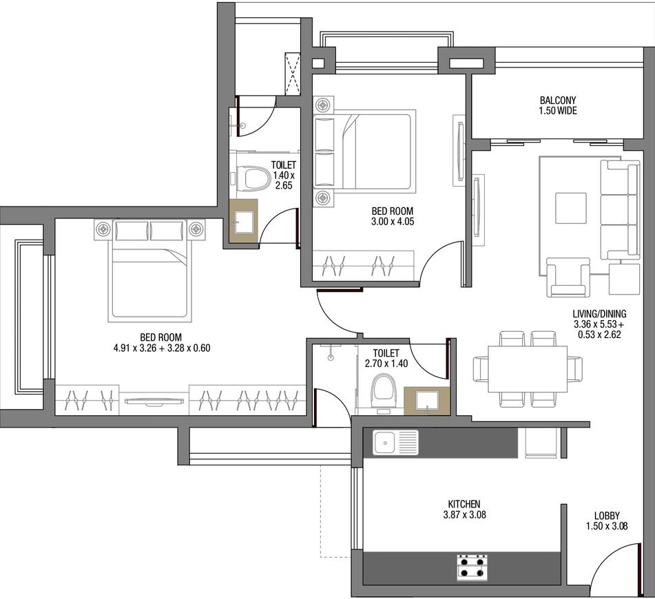 2 BHK Apartment