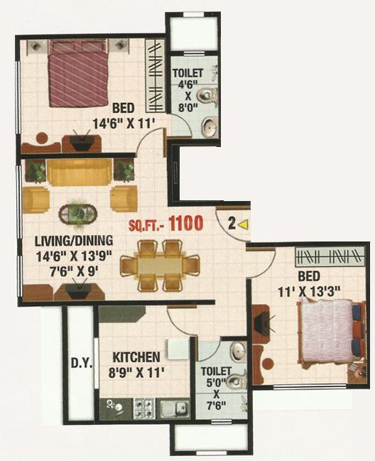 2 BHK Apartment