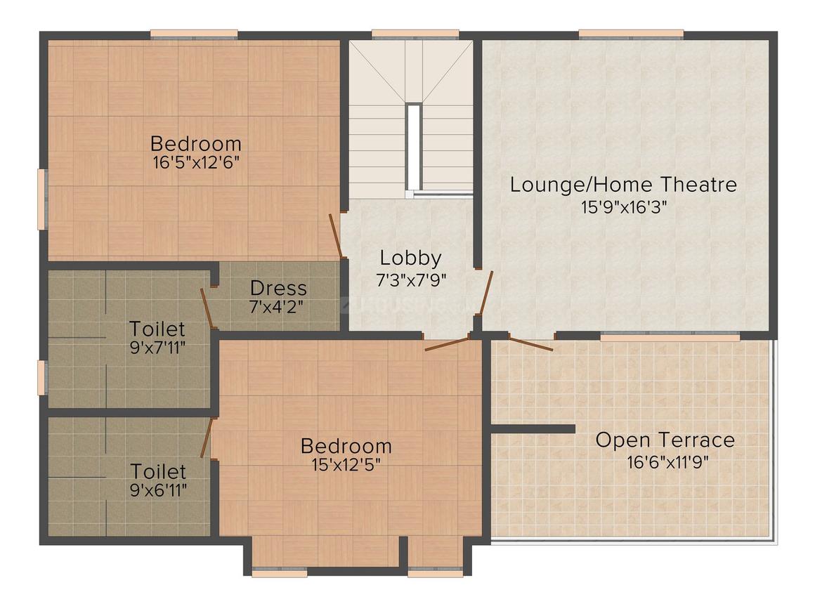 My Place Green Castle Villas Floor Plan Kompally, Hyderabad