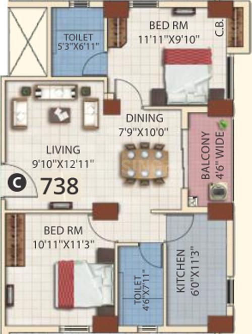 2 BHK Apartment