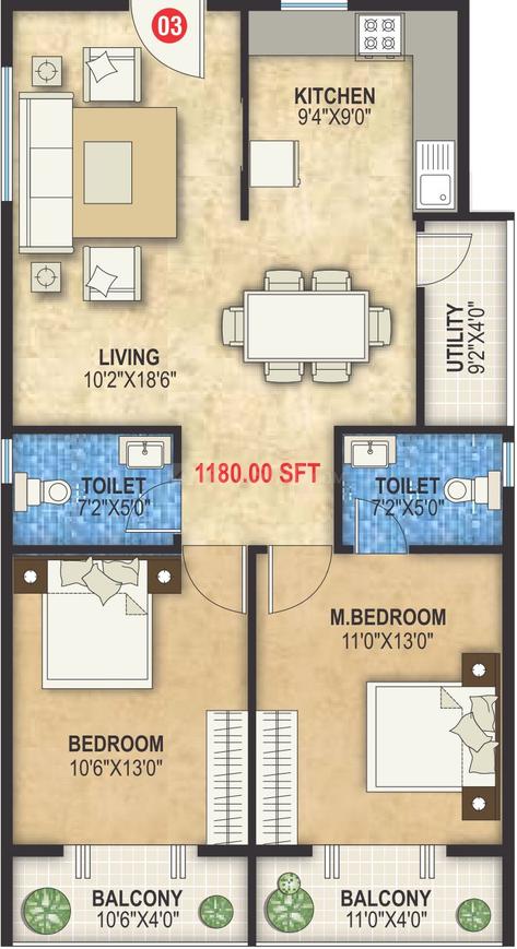 2 BHK Apartment