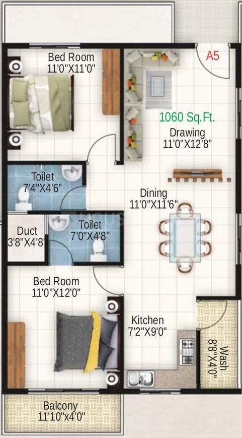 2 BHK Apartment